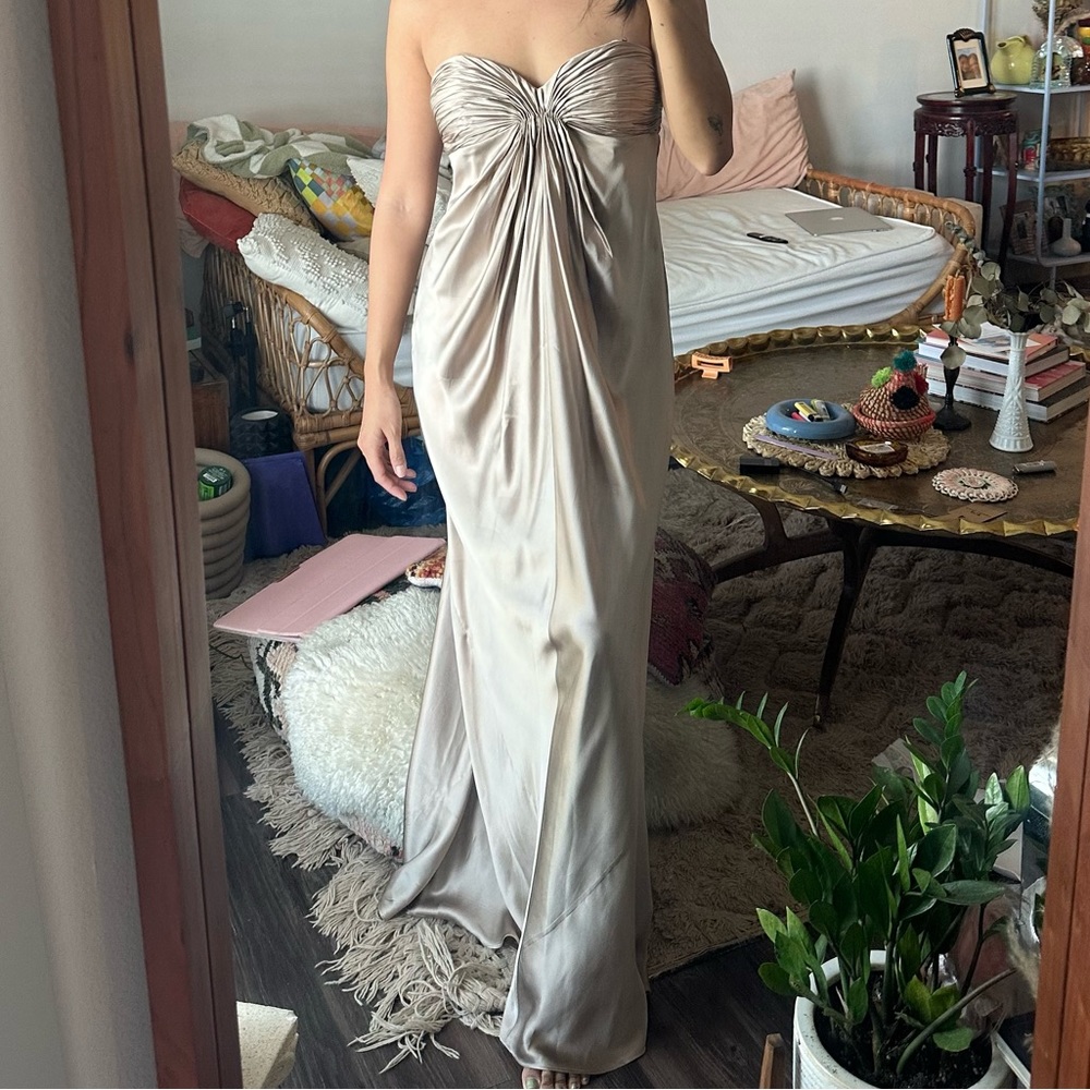 Champagne strapless gown